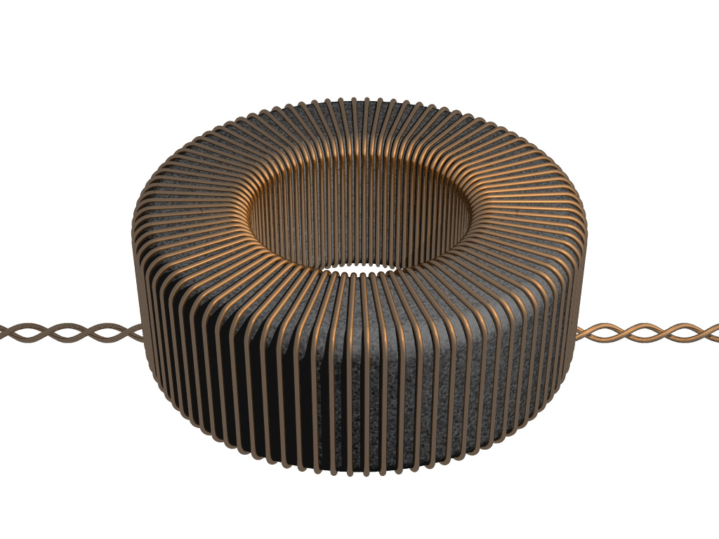 Figure 1 — A wound toroidal core — the physical basis of the 1:1 current (choke) balun that belongs at every dipole feedpoint (developed in §7). A real feedpoint choke is several turns of the feed coax passed…